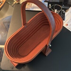 Wooden Basket or Wooden Oval Trivet